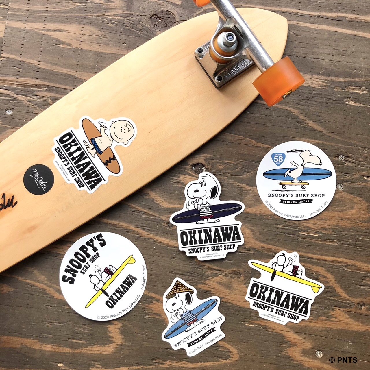 【バラ売り可】スヌーピーサーフショップ　ステッカー9枚セット ステッカー PEANUTS SURF ピーナッツサーフ SNOOPY スヌーピー